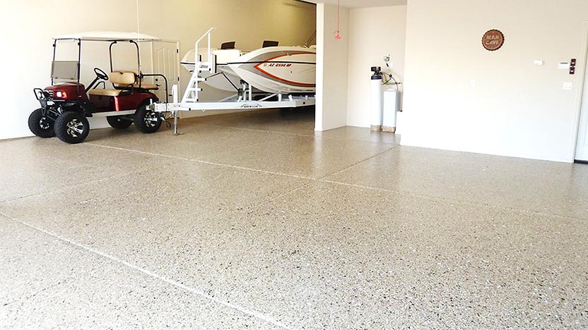 Photo of a floor with an epoxy finish